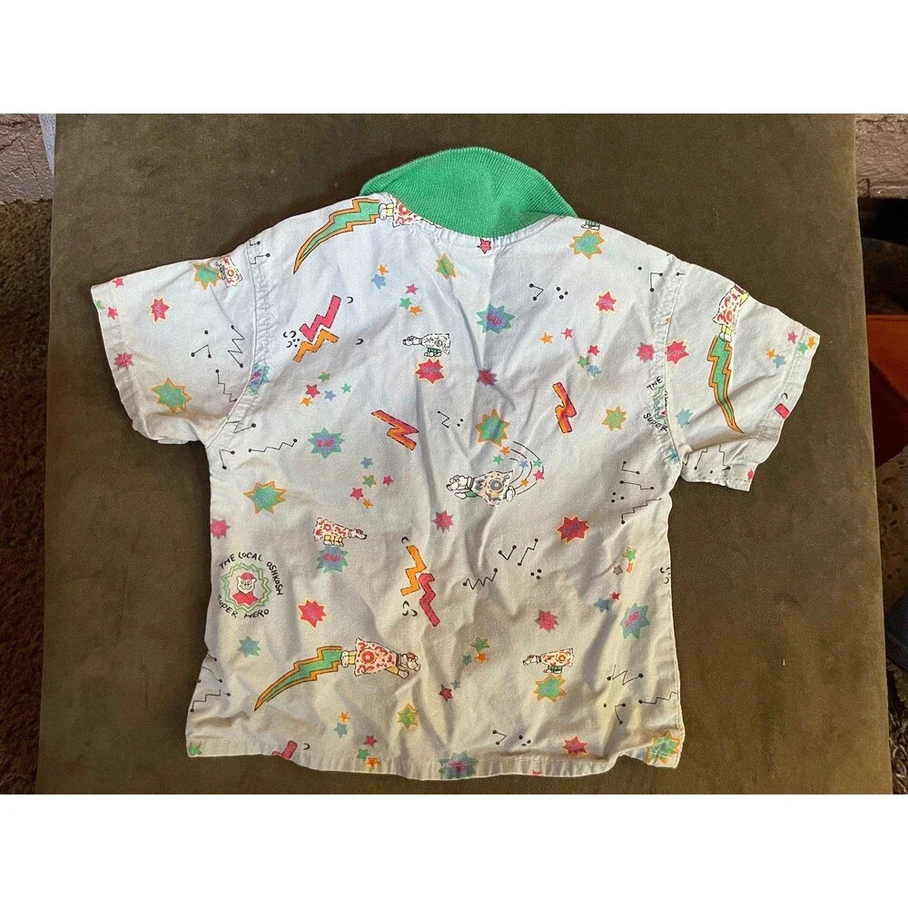 Vintage Super Hero Oshkosh Collared T-shirt